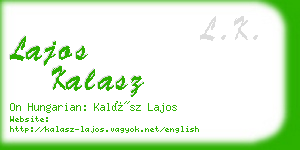 lajos kalasz business card